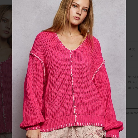 POL “ Chantel “ POL Chenille Sweater with Stitch Detail - Picture 2 of 6